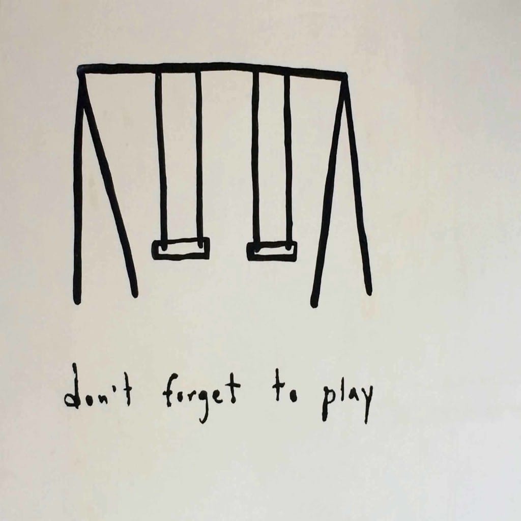 A playful note to herself