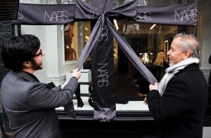 Nars and Fabien Baron at the 2012 store opening in New York City