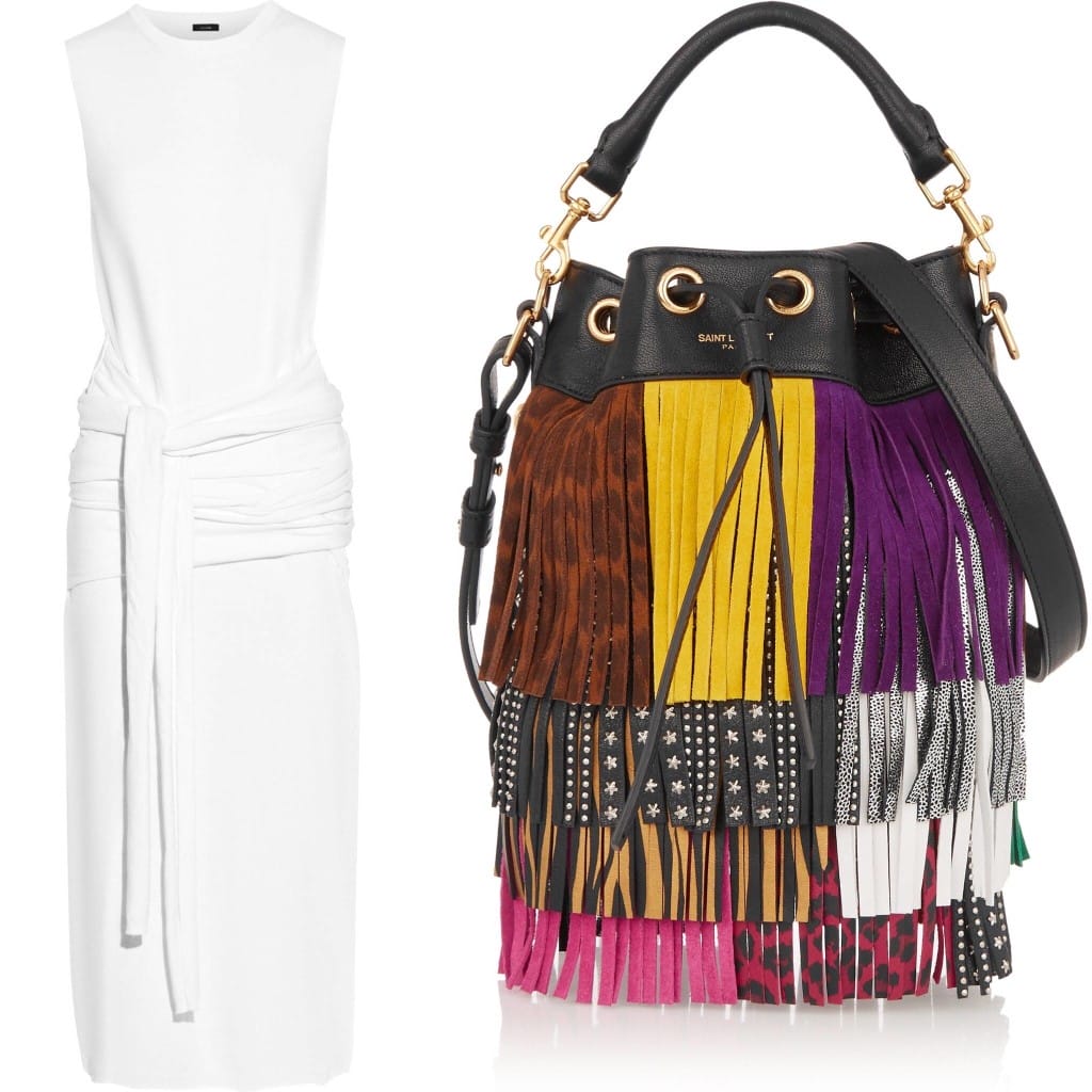 Joseph Dress, Saint Laurent Bucket Bag net-a-porter