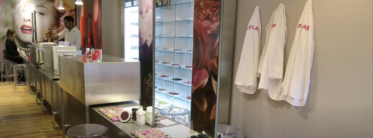 nside Bite Beauty's lab in New York, where shoppers can create their own lipstick shades | Source: Courtesy