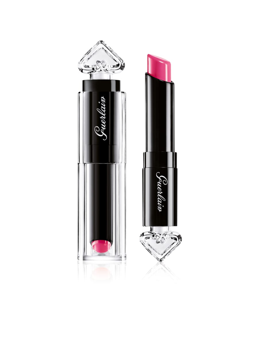Explore build able colour intensity with Guerlain's La Petite Robe Noire Lipstick in Pink Tie, RM 131