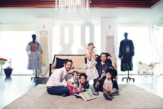 The Looi-Luebbert clan—a force to reckon with. From left to right: Dirk Luebbert, Myla, Max, Maya, Melinda Looi, and Mika