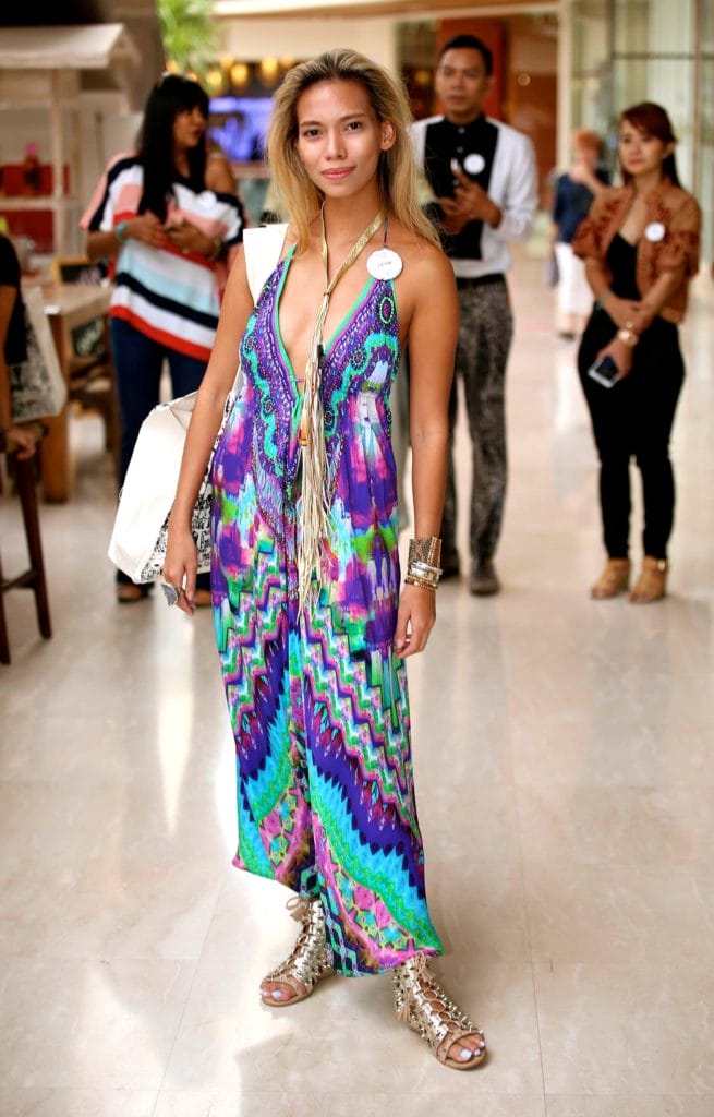 Lexie Rodriguez in Shahida Paredis Harem Jumpsuit, a bestseller amidst the shoppers of M Resort