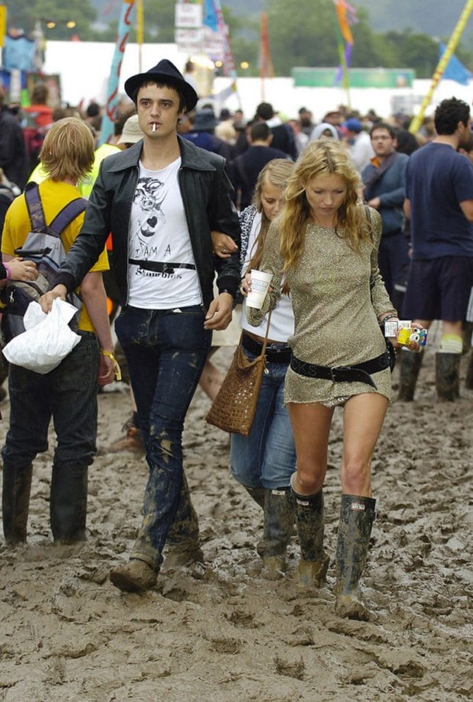 Pete Doherty and Kate Moss at Glastonbury