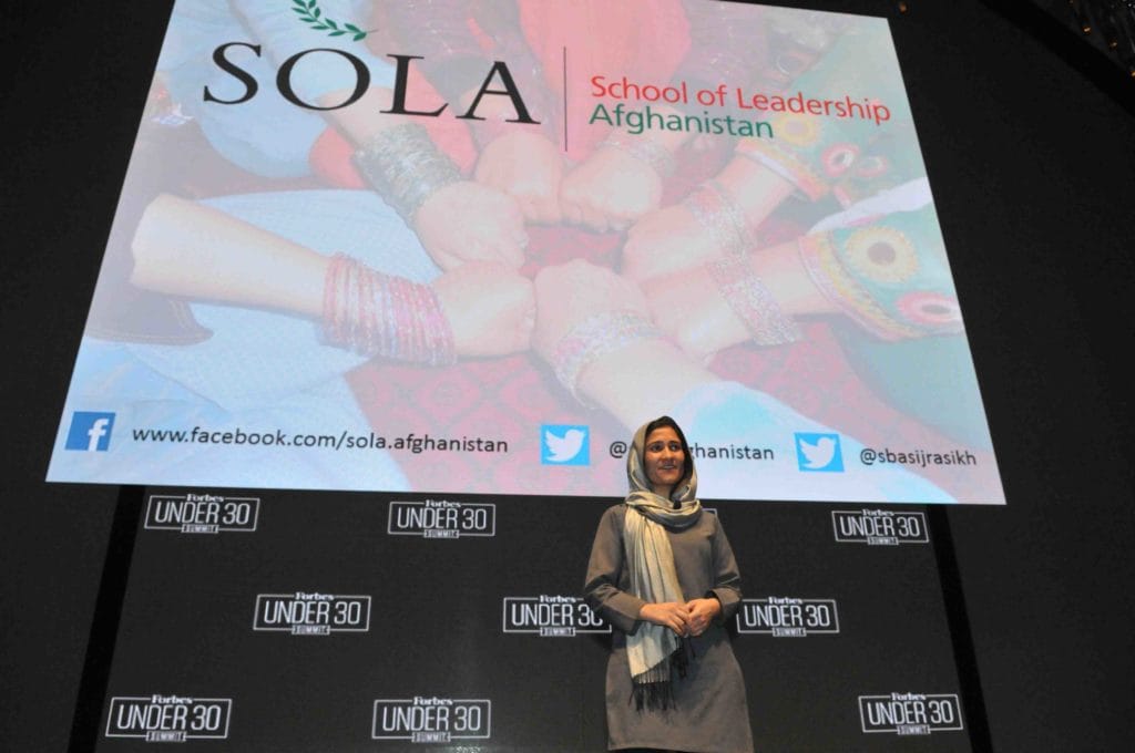 Shabana Basij-Rasikh, Co-founder of SOLA and Education Activist from Afghanistan, shares her story of beating the odds and her mission to helping young girls get access to education