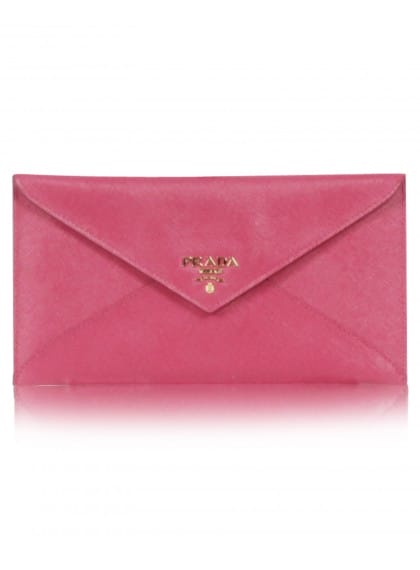 Prada, Saffiano Metal Envelope Wallet