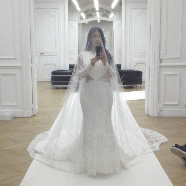 "This was a dream come true! Every girl's fairy-tale wedding dress brought to life by my good friend Riccardo Tisci for Givenchy couture." (2014) | Image Courtesy of Kim Kardashian West's Selfish