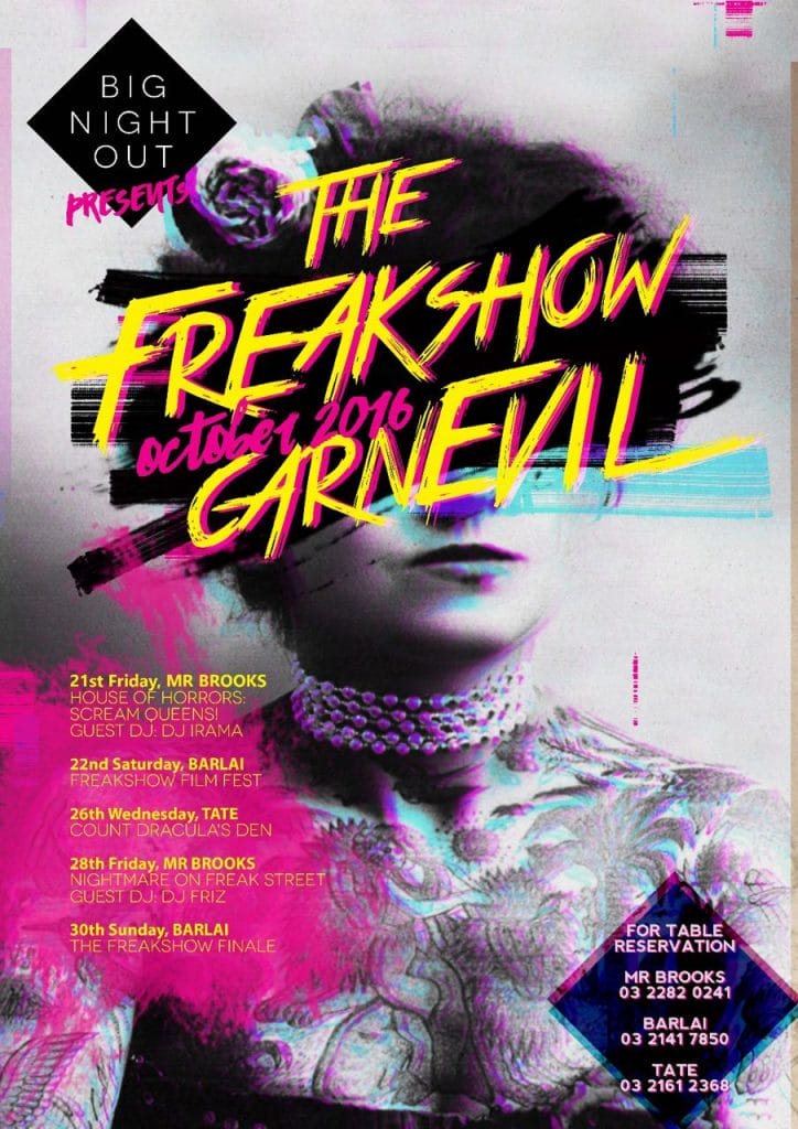 The official itinerary of the BIG Night Out