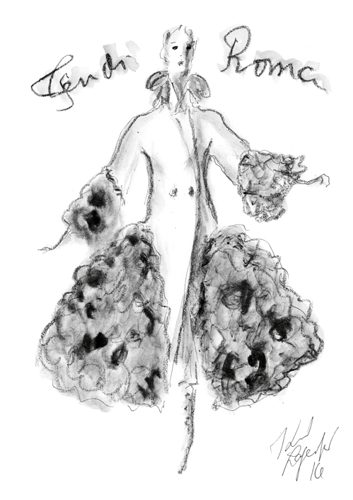 A Fendi haute fourure sketch