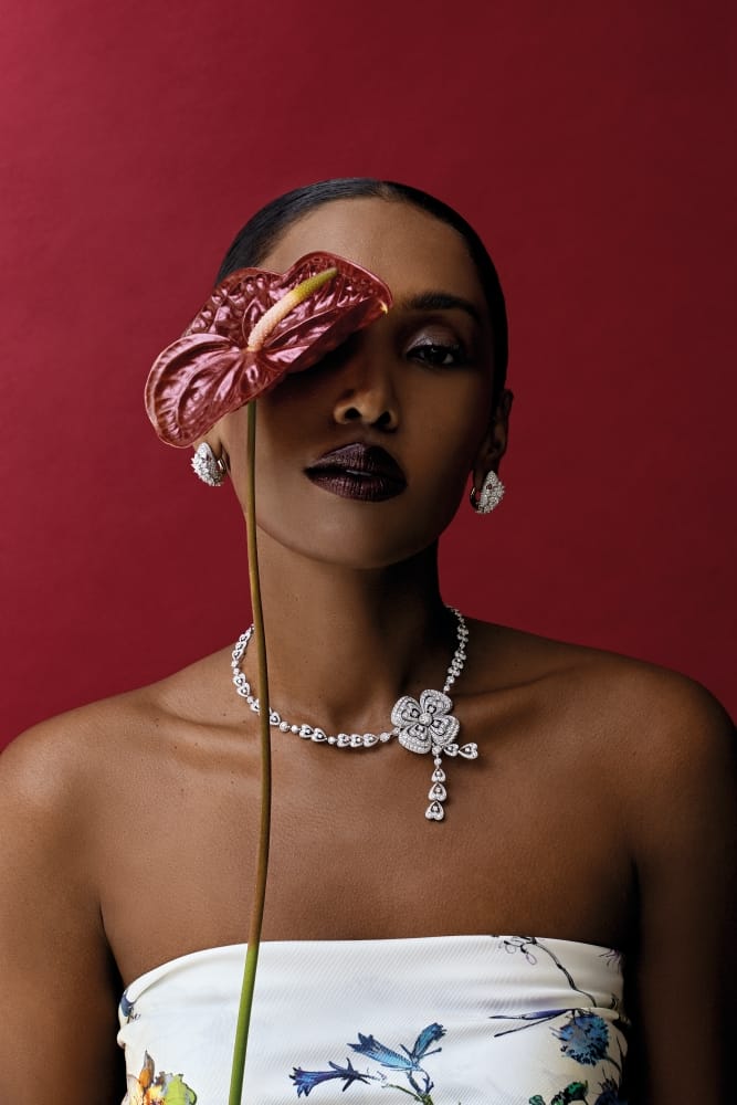 Iman Mohamed in Bulgari & Dior