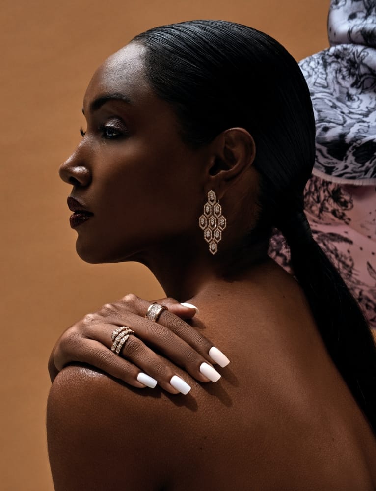 Iman Mohamed wearing Bulgari jewellery