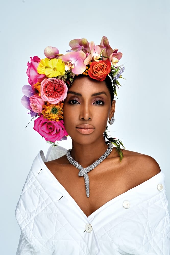 Iman Mohamed in Dior & Bulgari for BAZAAR Malaysia