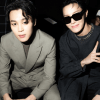 Jimin and J-Hope attend the Dior Homme Menswear Fall-Winter 2023-2024 show as part of Paris Fashion Week on January 20, 2023 in Paris, France.