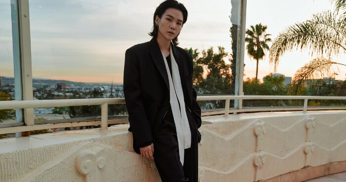 Suga of BTS in Valentino Menswear BAZAARMan