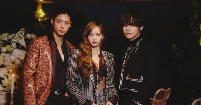 Park Bo-gum, V Taehyung, Lisa in Celine Cannes