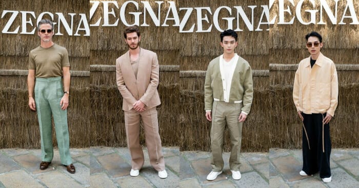 The Best Dressed Men at Ermenegildo ZEGNA Summer 2024 Fashion Show