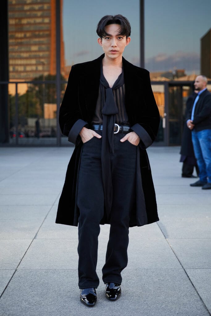 Best Dressed Men Yoga Lin attends the Saint Laurent SS24 Menswear 