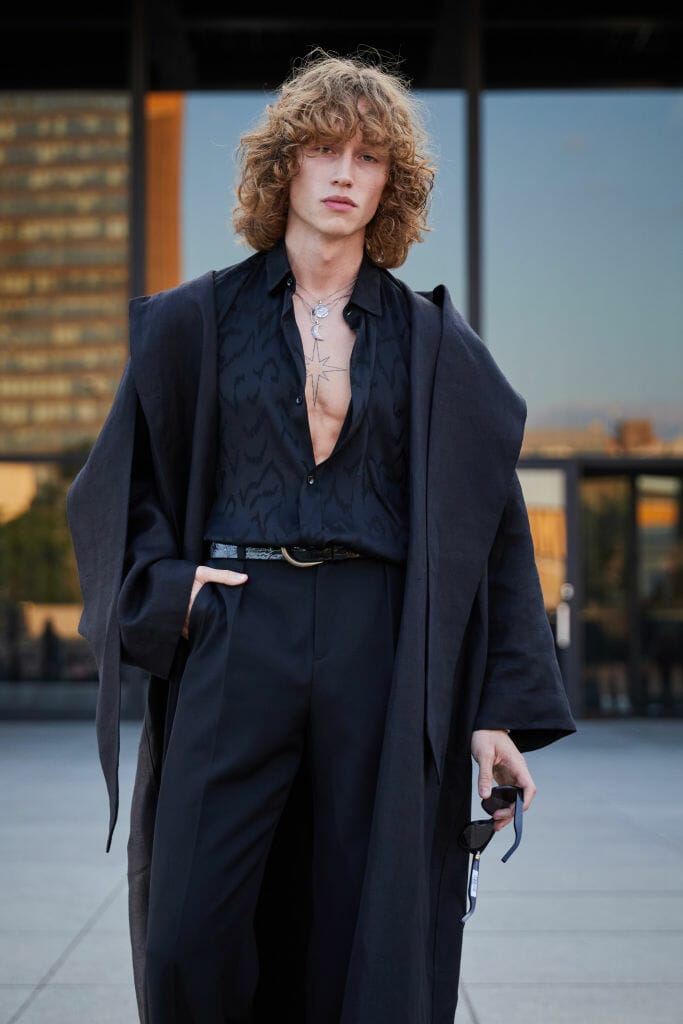 Best Dressed Men at the Saint Laurent SS24 Jordan Huxhold 