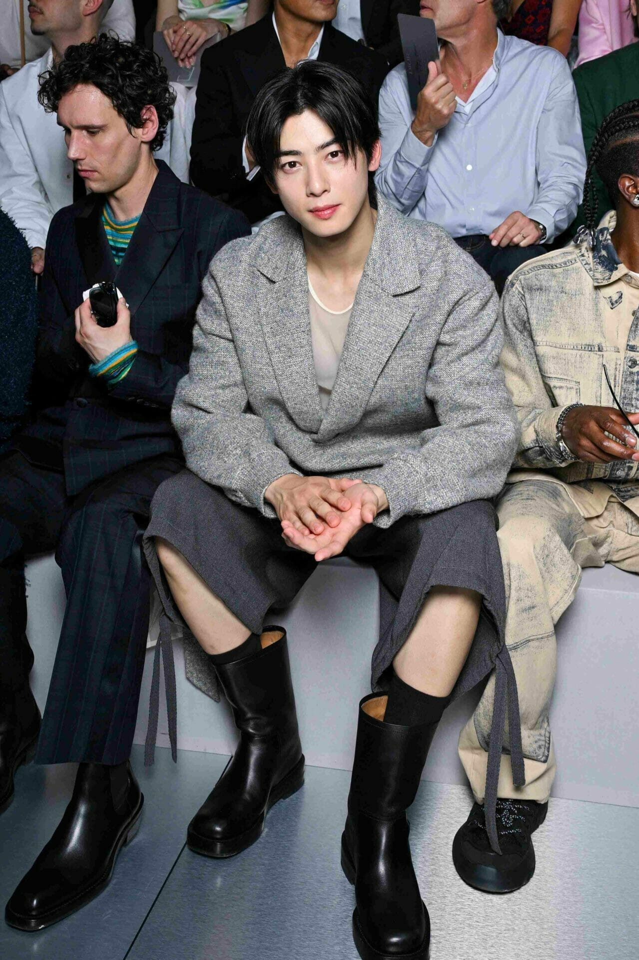 Cha Eun-woo attends the Dior Homme Menswear Spring/Summer 2024