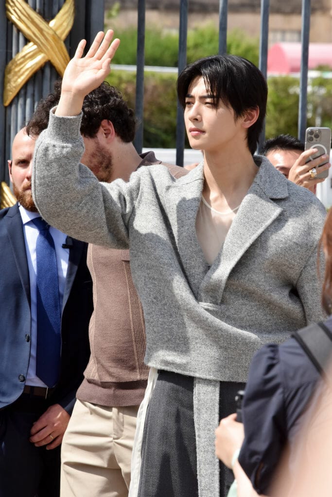 Cha Eun-woo attends the Dior Homme Menswear Spring/Summer 2024 show.