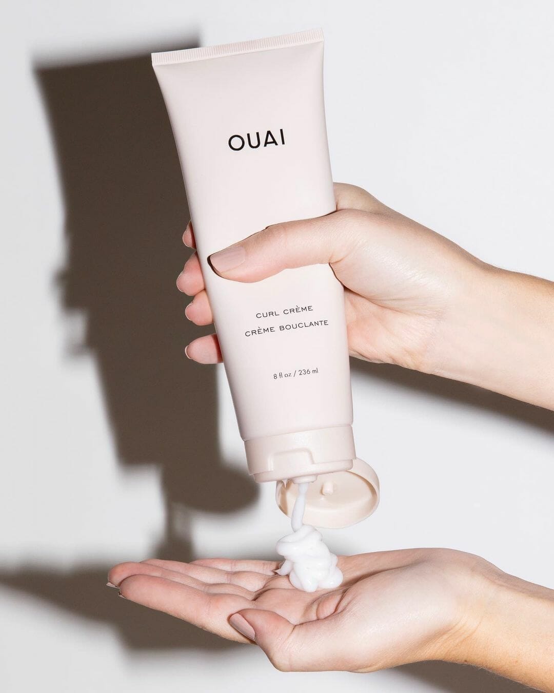 OUAI curl cream to define curly hair