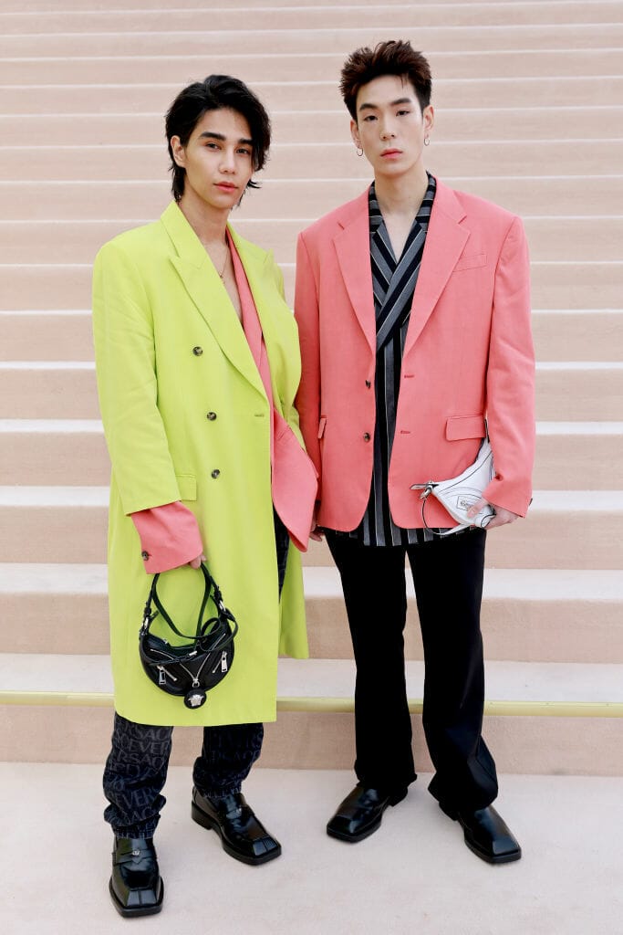 Jeff Satur and Jaylerr attend the Versace FW23 