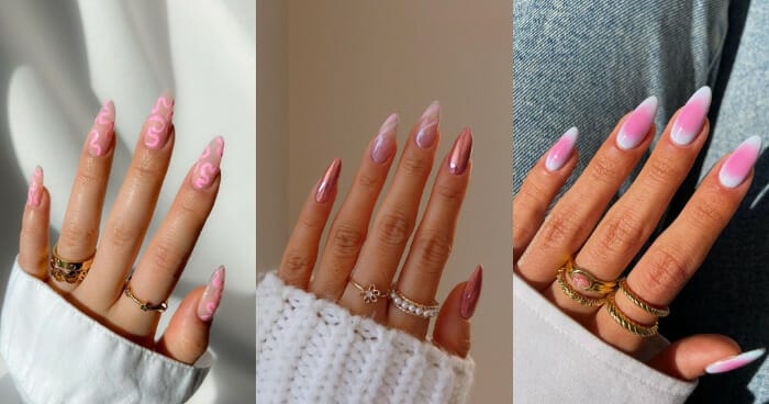 barbiecore nail