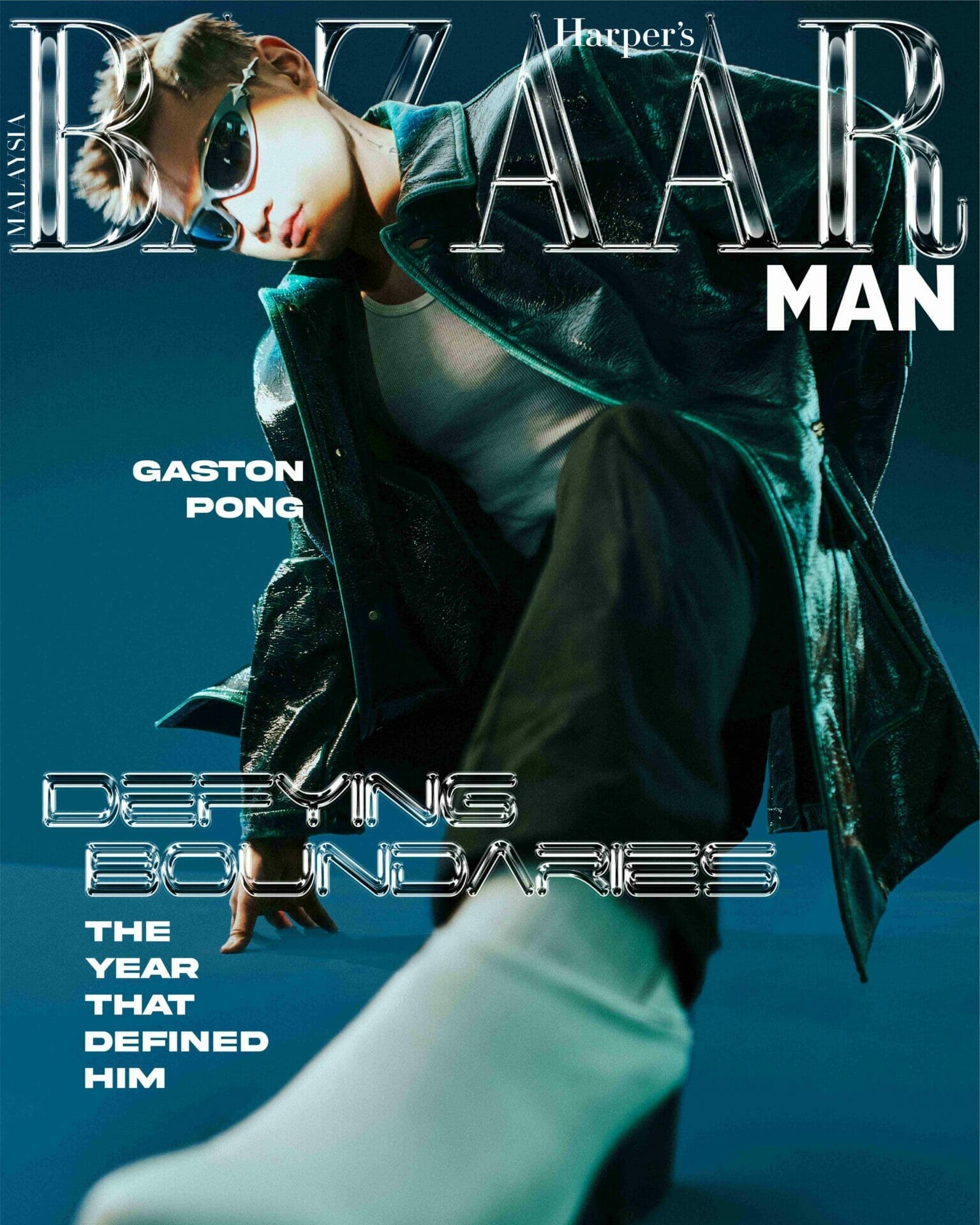 Gaston Pong on the Cover of BAZAARMan.