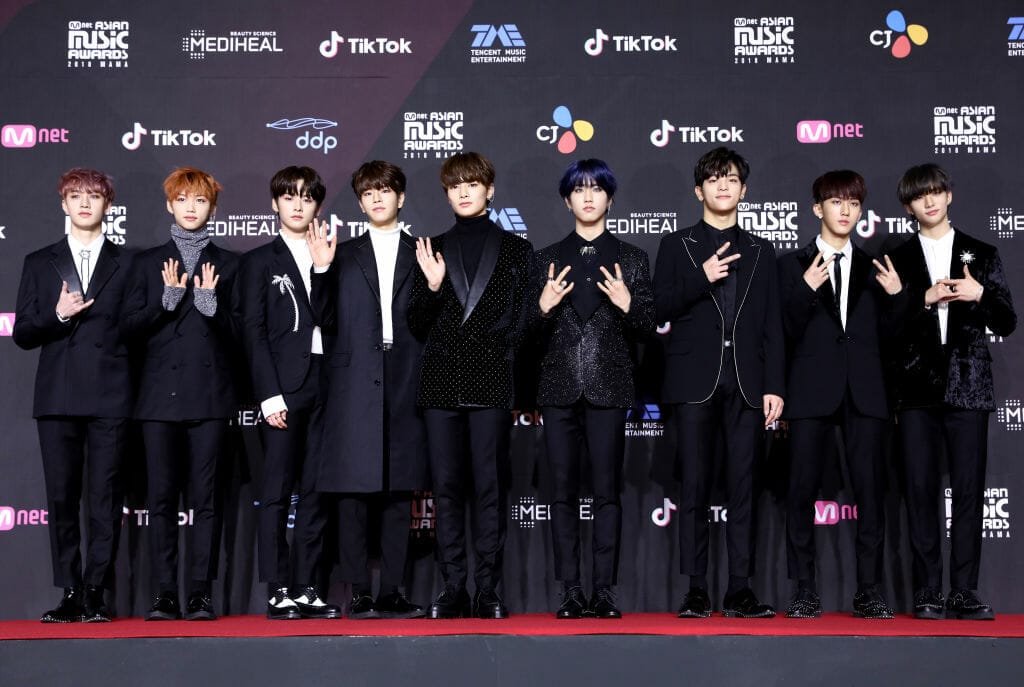 Stray kids attends the 2018 Mnet Music Awards PREMIERE in KOREA at Dongdaemun Design Plaza 