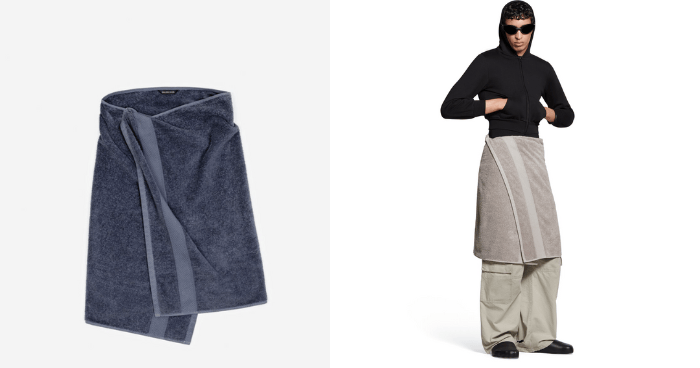 Balenciaga towel skirt