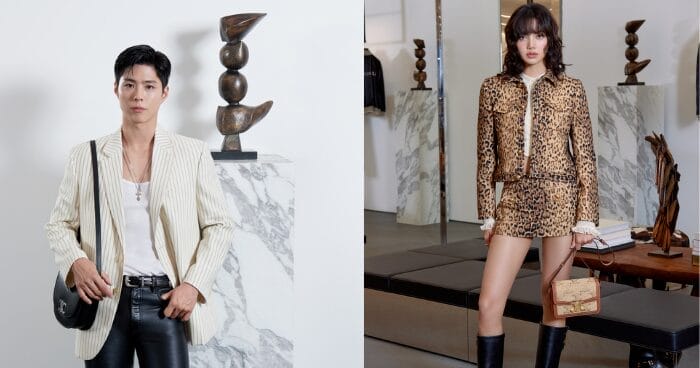 Lisa and Park Bo-Gum celebrates the newly-revamped Celine Siam Paragon boutique
