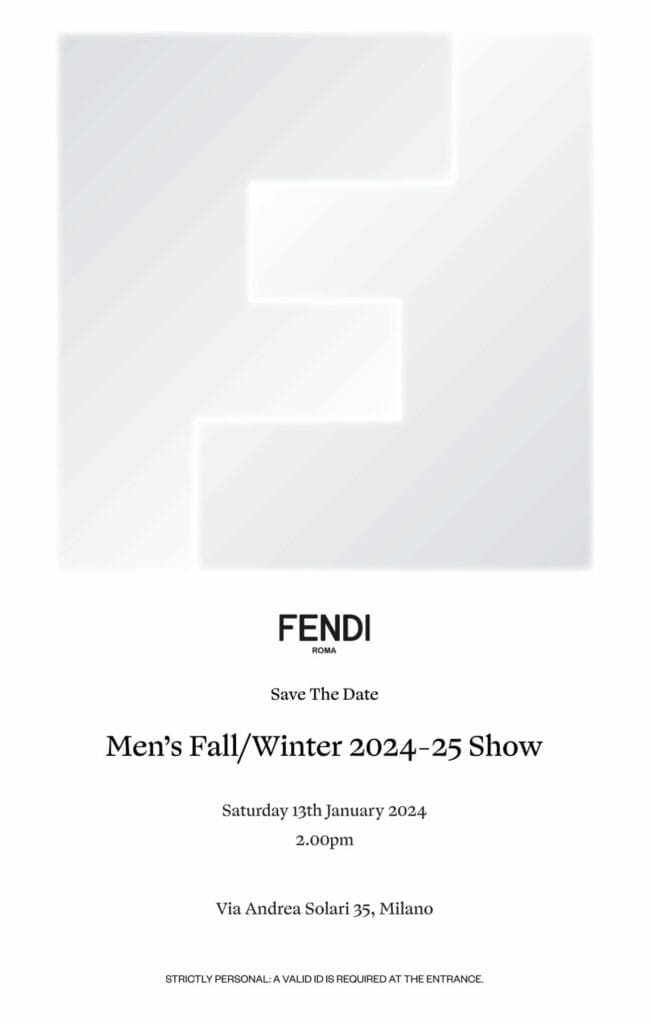 Fendi Men's Fall Winter 2024 Show