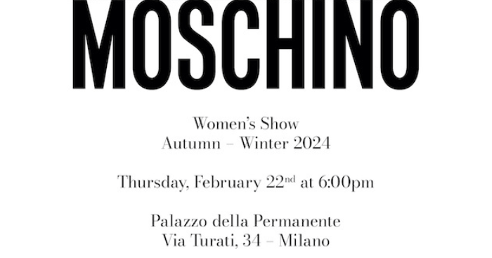 watch the livestream for moschino's fall/winter 2024 show here