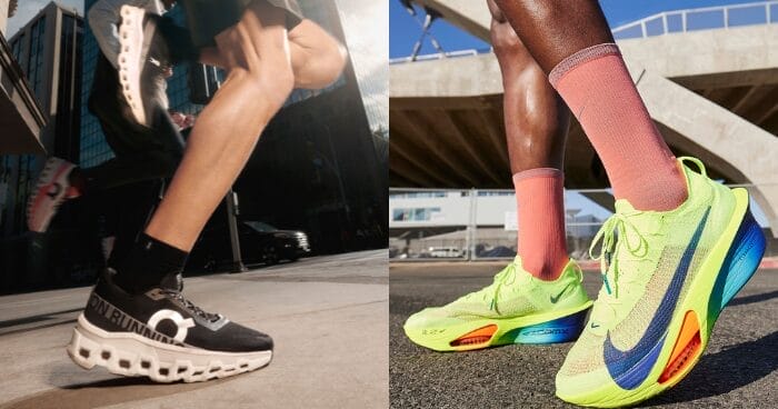 On Cloudmonster 2 and Nike Alphafly 3 running shoe