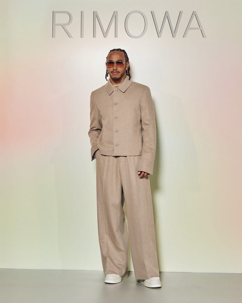 Lewis Hamilton attends the RIMOWA launch event of Mint and Papaya in S-Factory, Seoul
