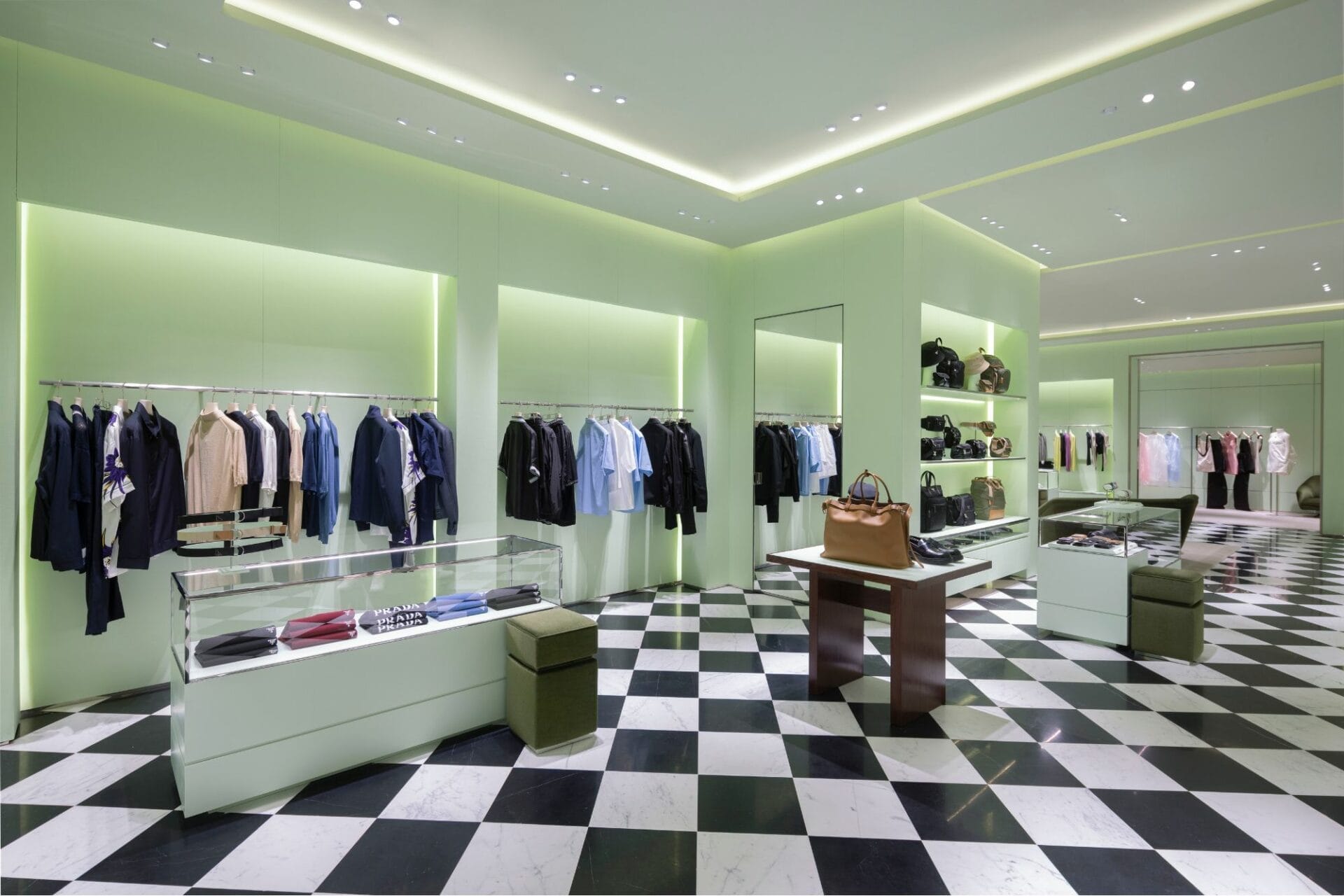 the new boutique showcases a wide selection of women’s and men’s collections.