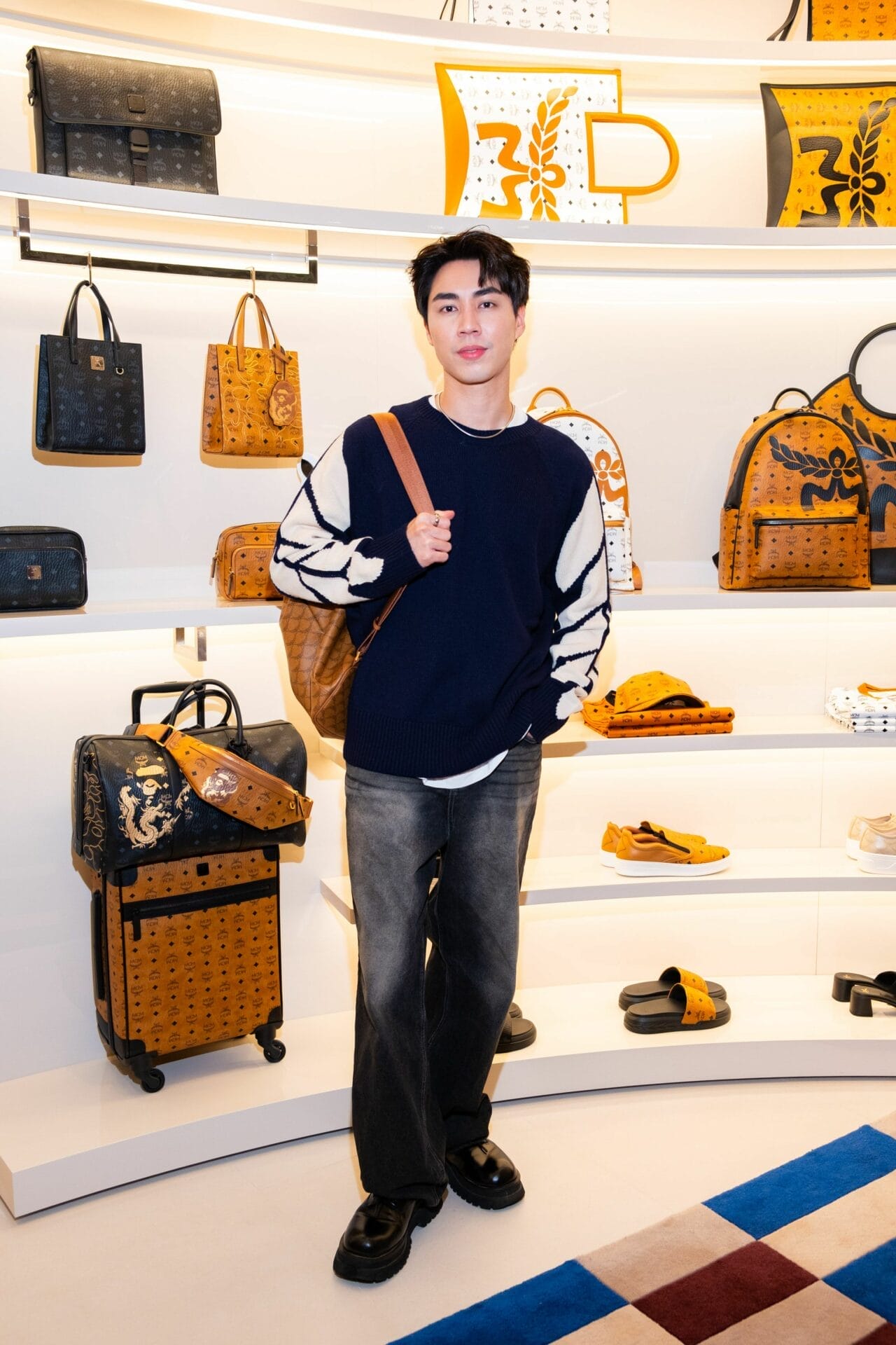 Uriah See attending MCM store opening