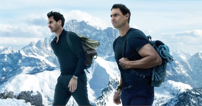 Louis Vuitton’s Core Values campaign featuring tennis champions Roger Federer and Rafael Nadal