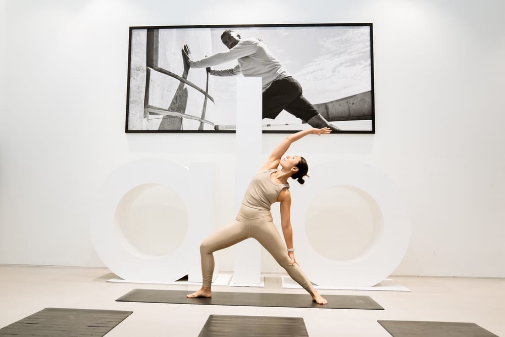 we celebrated national yoga day with alo yoga at the exchange trx