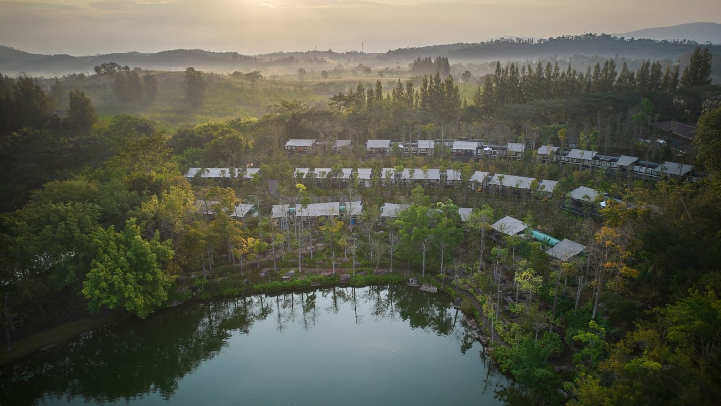 Aerial view of the InterContinental Khao Yai in Thailand. InterContinental Khao Yai