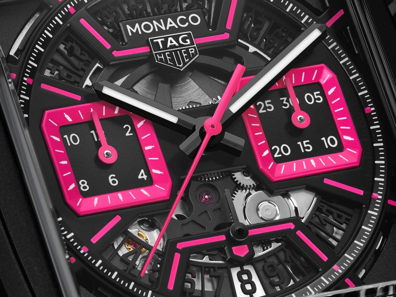 TAG Heuer Monaco Chronograph pink las vegas