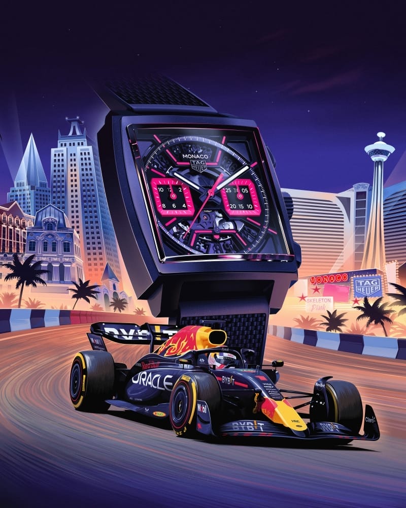 TAG Heuer Monaco vegas pink