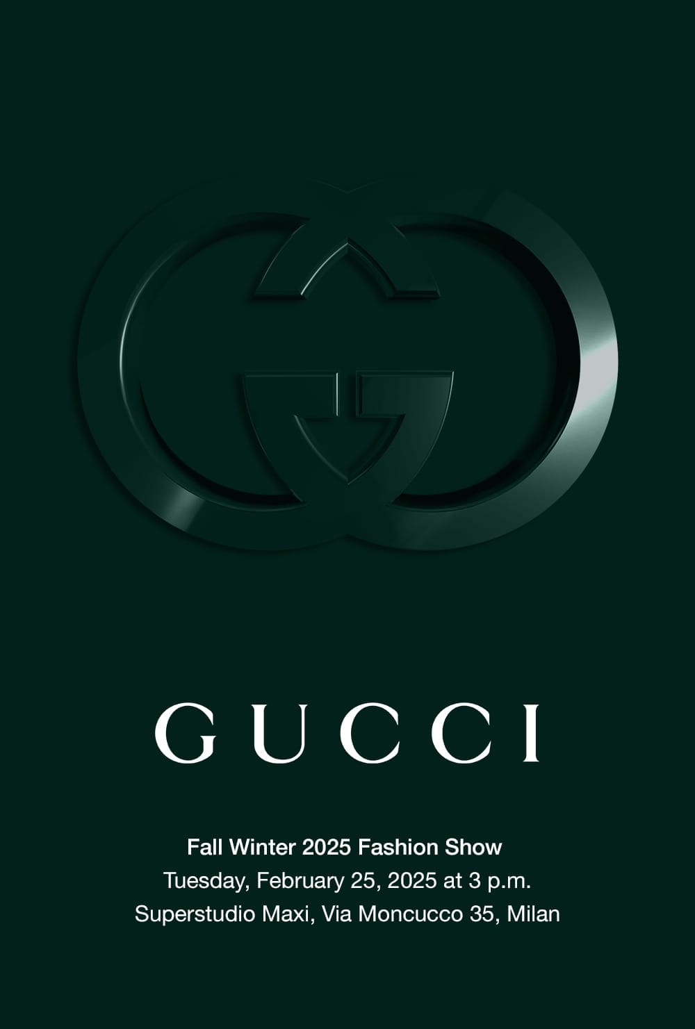 stay tuned for the gucci fall/winter 2025 show