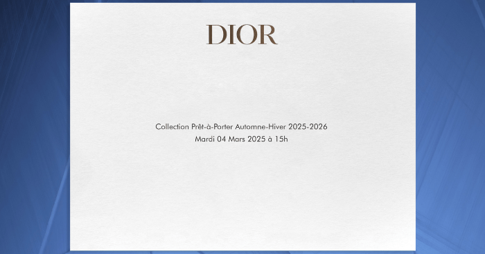 Dior Autumn Winter 2025-2026 collection.