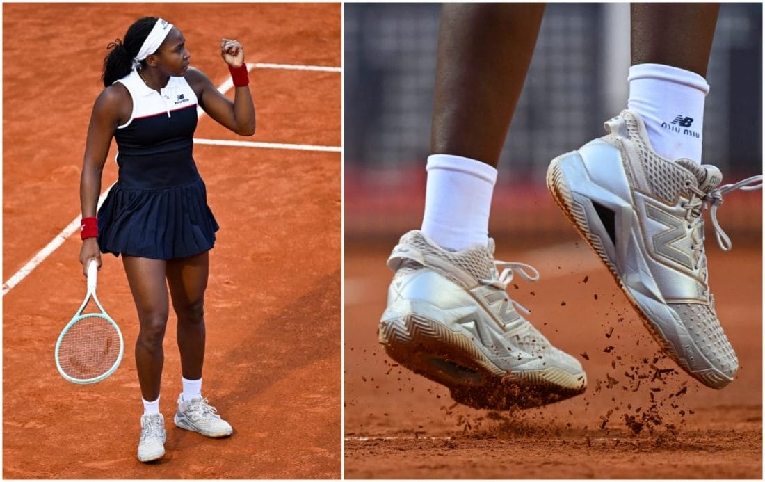Coco Gauff in New Balance X Miu Miu