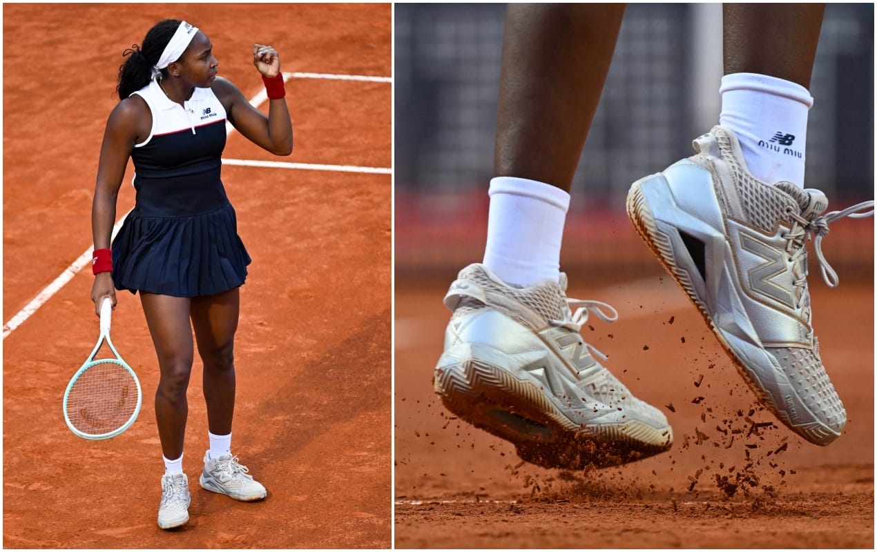 Coco Gauff in New Balance X Miu Miu