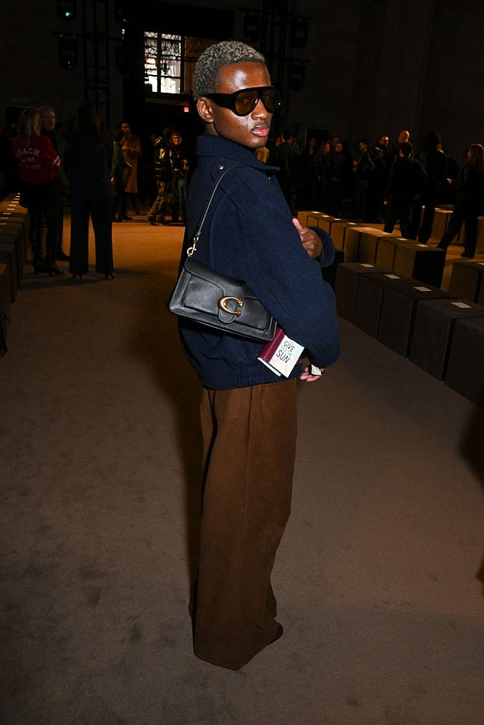 Los Angeles-based content creator Juhm at Coach's NYFW Fall 2026 fashion show