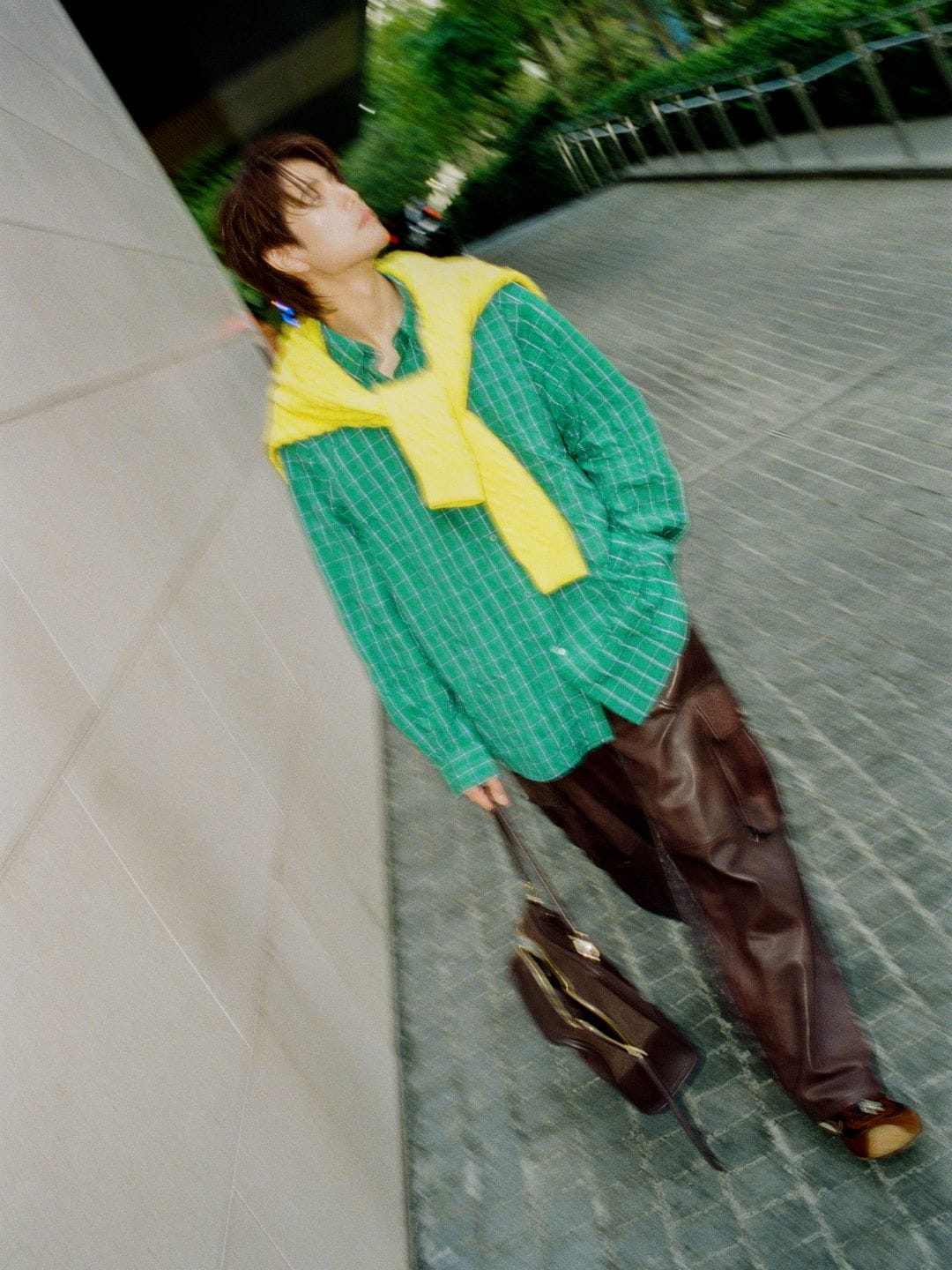 thai actor phuwin tang in loewe ss26 in singapore