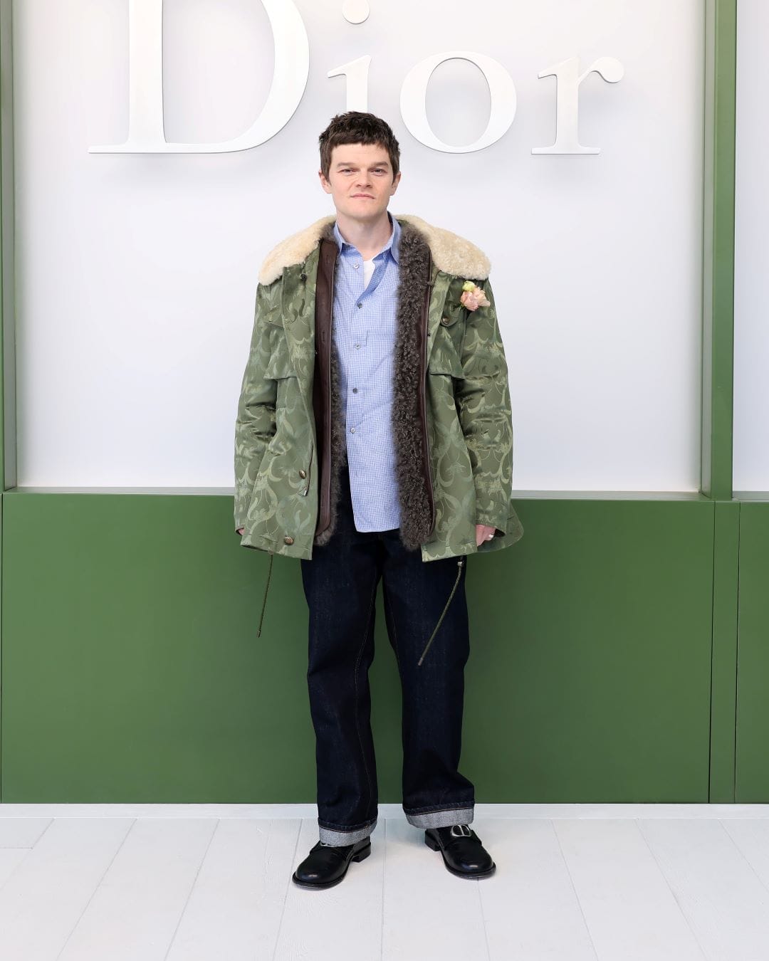 bafta 2026 winner for best actor robert aramayo attends dior's aw26 show at paris fashion week in march 2026